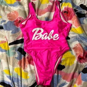 Babe Barbie Themed Bathingsuit One-piece Size L